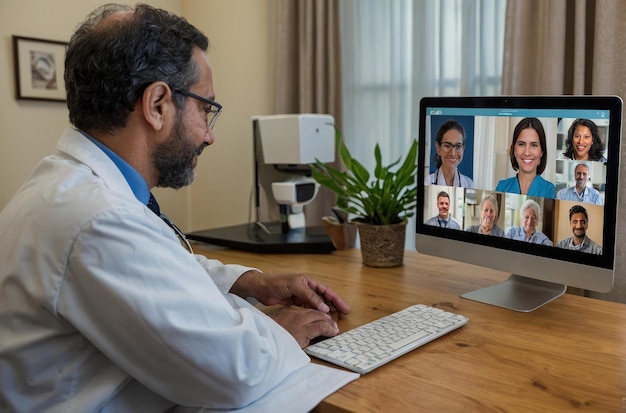 Telemedicine Consultation in Modern Clinic