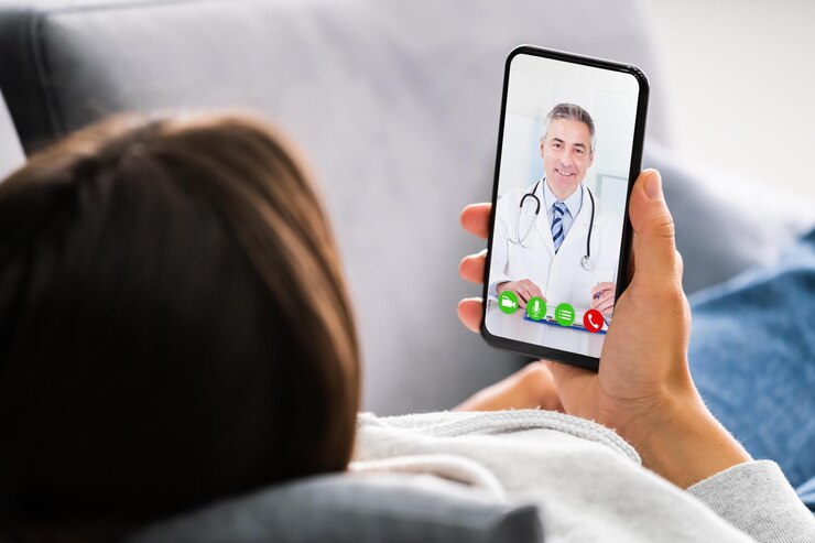 Photo telemedicine video call to doctor