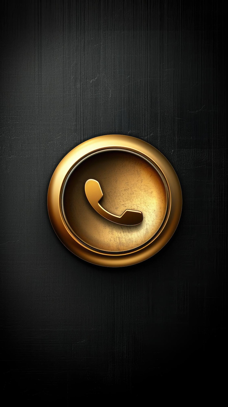 Photo telephone handset banner logo sign a symbolic representation of communication and connection conversation and technology in a distinctive and recognizable visual identity