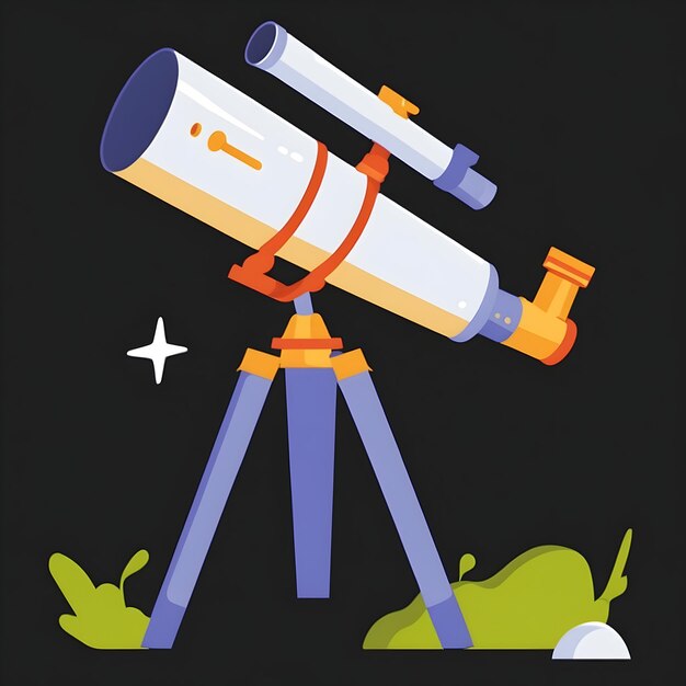Foto telescoop symbool icon van astronomische apparatuur grafiek van waarnemingsinstrumenten astronomie en sterrenkijken