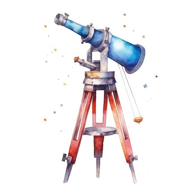 Foto illustrazione di telescopio vettoriale illustrazione vettoriale telescopio piatto illustrazione telescopio pianto disegno