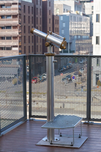 Telescope overlooking for city streets from above