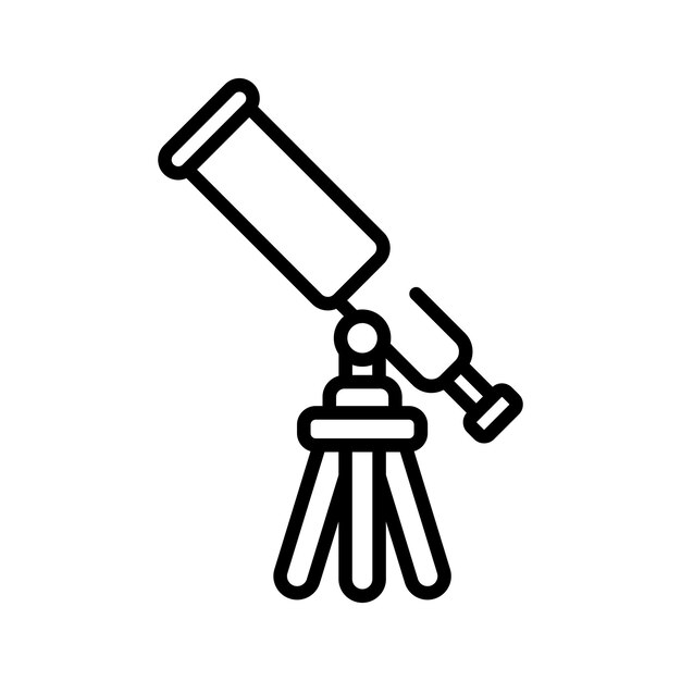 Telescope sign symbol vector