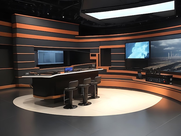 Television news studio