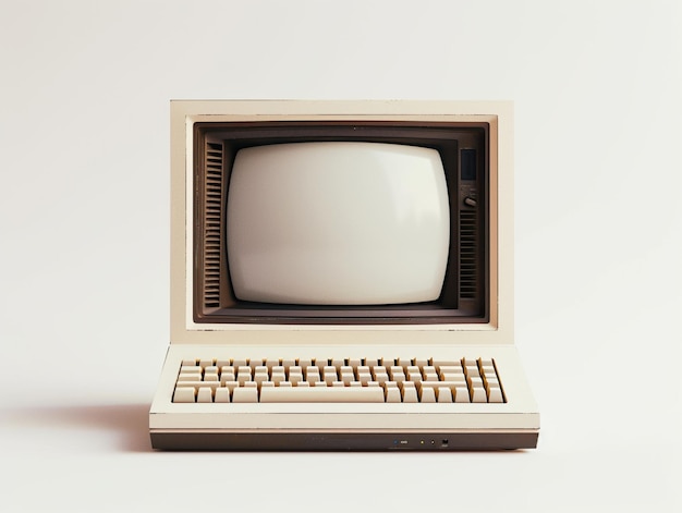A Television set sitting on a table in the style of retro visuals vintage aesthetics