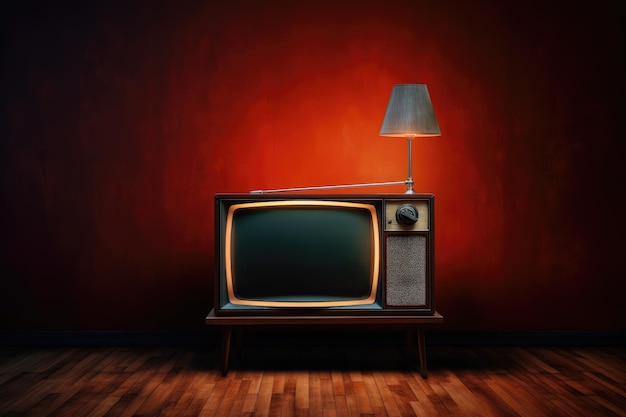 Television Time Travel Retro TV in Night Ambiance