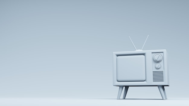 Television TV vintage design , 3d rendering