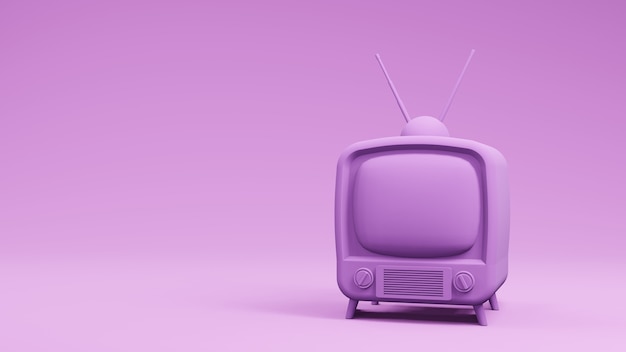 Television TV vintage design , 3d rendering