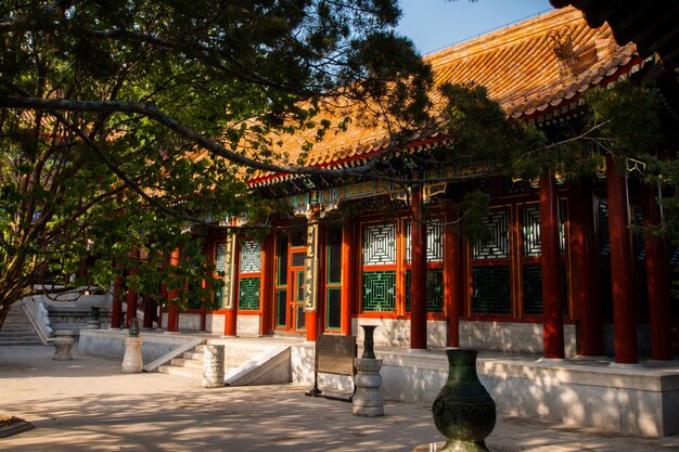 Tempel in Zomerpaleis in Peking, China.