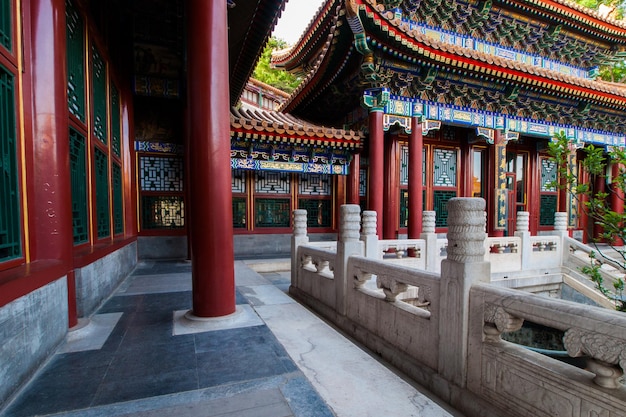 Tempel in Zomerpaleis in Peking, China.