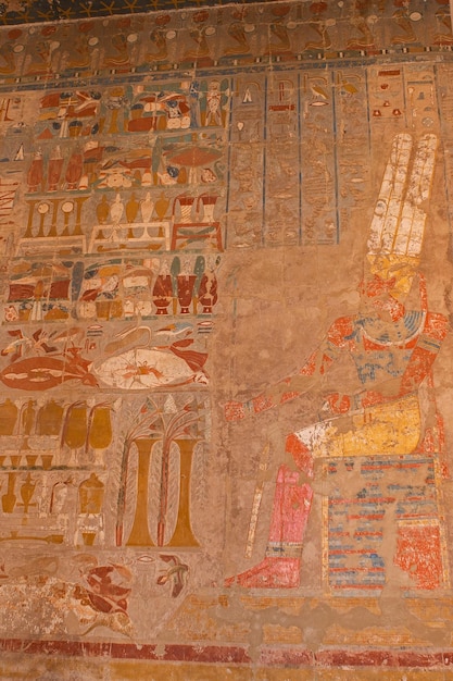 Tempel van koningin Hatsjepsoet Uitzicht op de tempel in de rots in Egypte