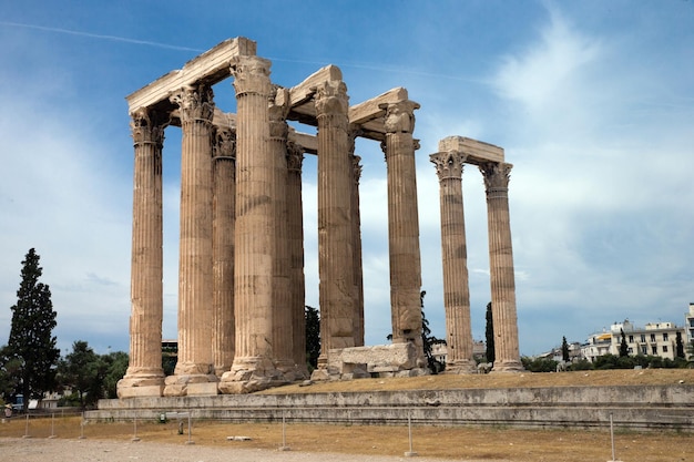 Tempel van olympische zeus athene griekenland