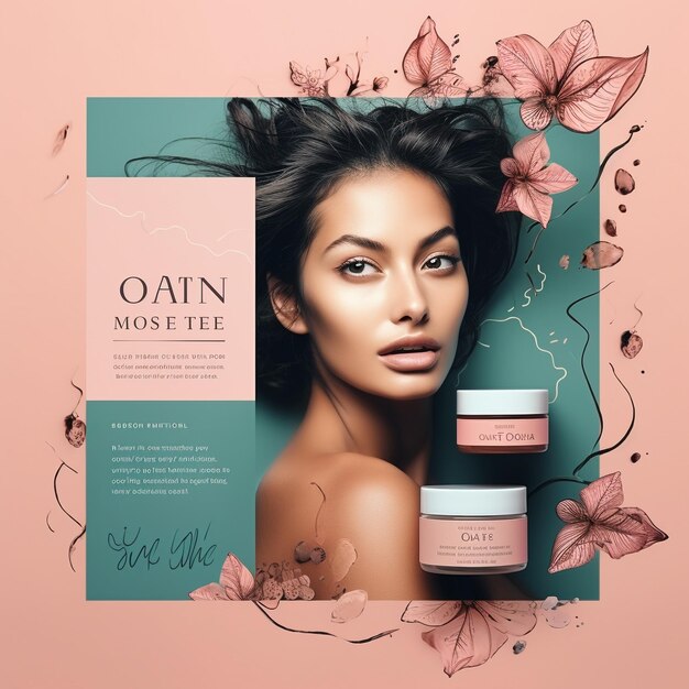 Photo template for beauty product