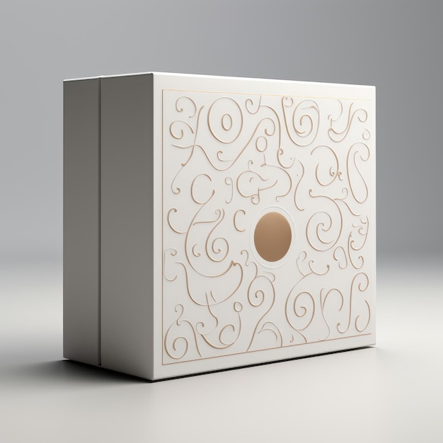 Photo template of cardboard box design