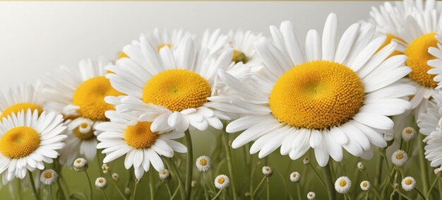 Foto template met daisies ai