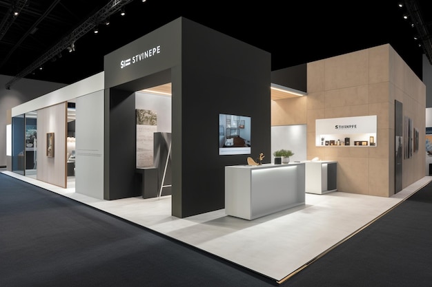 表面の展示を示す事務所のテンプレート