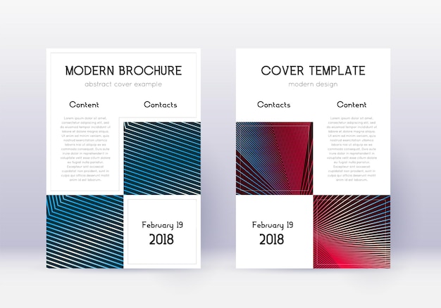 Template set voor het ontwerpen van bedrijfsomslagen Rode samenvatting l