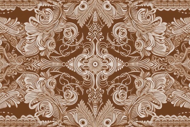 Template thai pattern for seamless background brown and white color