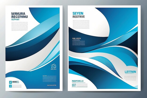 Foto modello di progettazione vettoriale per brochure annualreport magazine poster presentazione aziendale portfolio flyer infografica layout moderno con colore blu dimensione a4 davanti e dietro