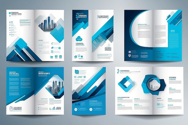 Foto modello di progettazione vettoriale per brochure annualreport magazine poster presentazione aziendale portfolio flyer infografica layout moderno con colore blu dimensione a4 davanti e dietro