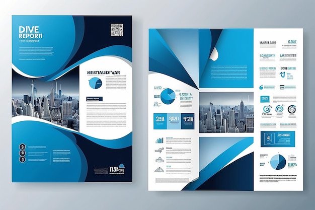 Шаблон векторного дизайна для брошюры AnnualReport Magazine Постер Корпоративная презентация Портфолио Флайер