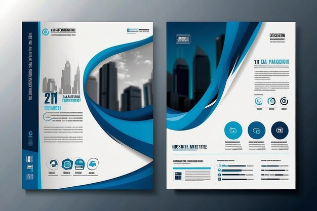 Photo template vector design for brochure annualreport magazine poster corporate presentation