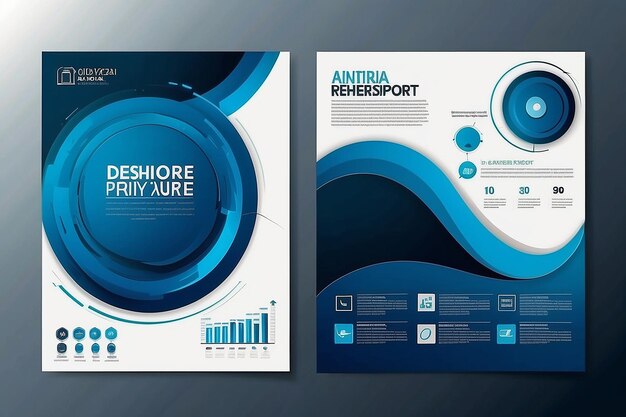 Шаблон векторного дизайна для брошюры AnnualReport Magazine Постер Корпоративная презентация
