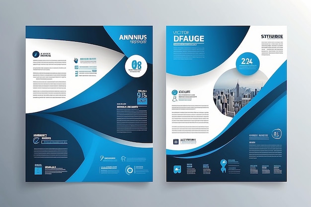 Modello di disegno vettoriale per la presentazione aziendale di brochure annualreport magazine poster