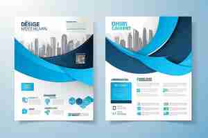 Photo template vector design for brochure annualreport magazine poster corporate presentation