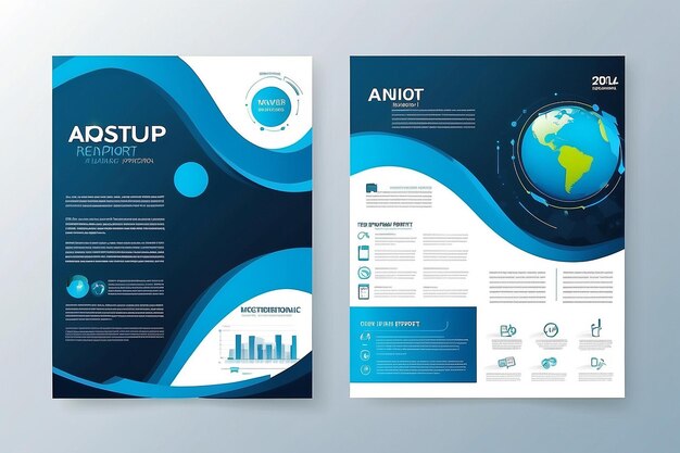 Photo template vector design for brochure annualreport magazine poster corporate presentation