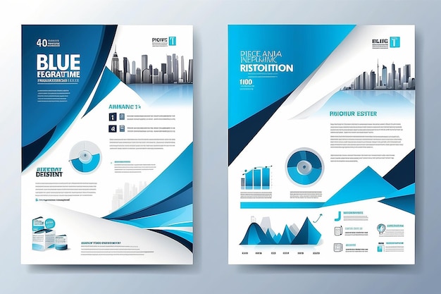 Photo template vector design for brochure annualreport magazine poster