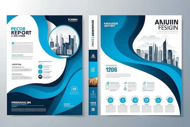 Фото Шаблон векторного дизайна для брошюры annualreport magazine постер корпоративная презентация