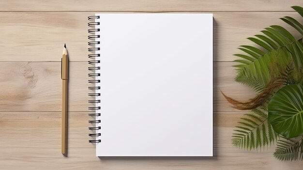 Template voor het ontwerpen van witte notitieboekjes en bladen mock-up Mock-up afbeelding