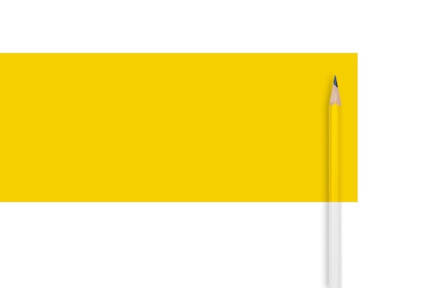 写真 木製の黄色い鉛筆の上面クローズアップマクロ写真によるコピースペースとテンプレート