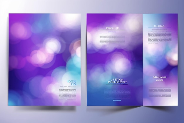 Templates for multipurpose presentation blurred effect on purple blue background event party flyer