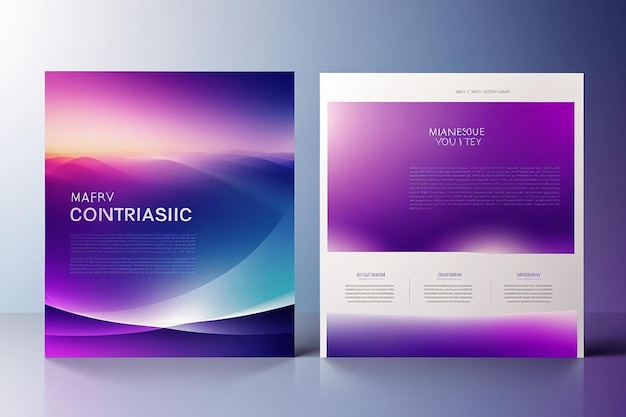 Templates for multipurpose presentation blurred effect on purple blue background event party flyer