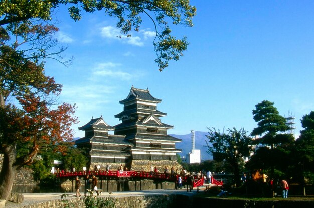 Photo temple against blue sky