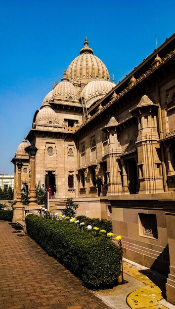 Temple against clear sky