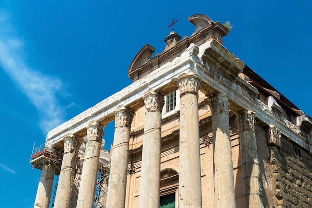 The Temple of Antoninus and Faustina in Roman Forum Rome