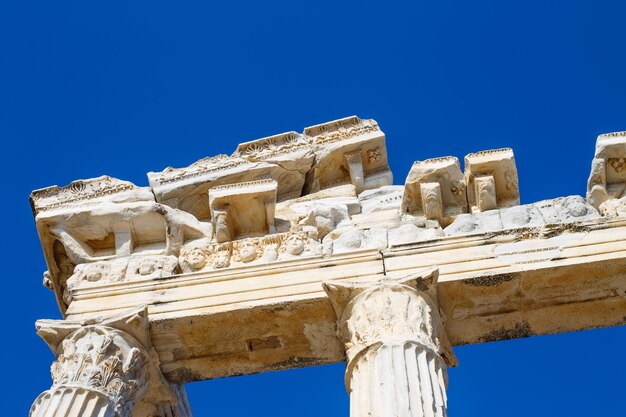 Temple of Apollo in the ancient city in Side Turkey Ruins of a Roman city