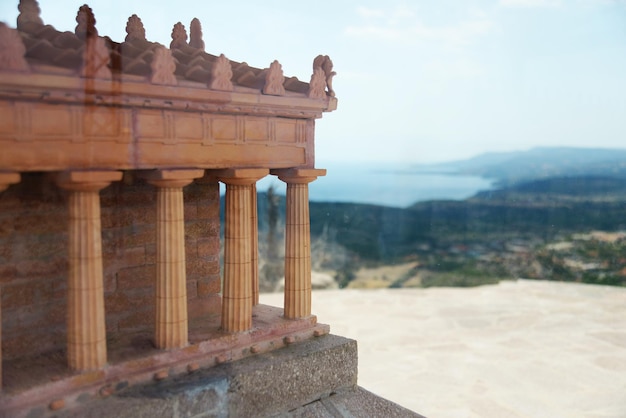 Temple of athena. ruins of the temple of athena at the ancient
city of assos. behramkale, canakkale,