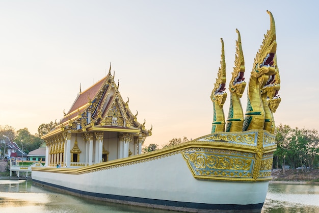 Temple on a big  boat.