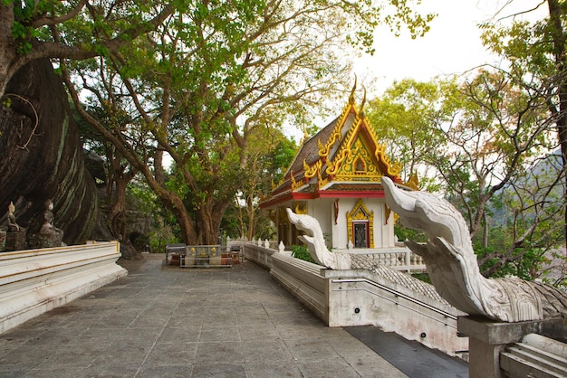 Temple by walkway