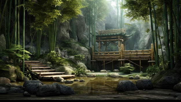 a temple in the forest