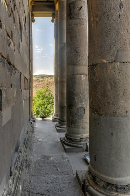 Photo temple of garni an ionic pagan temple located in the village of garni armenia it is the bestknown structure and symbol of prechristian armenia