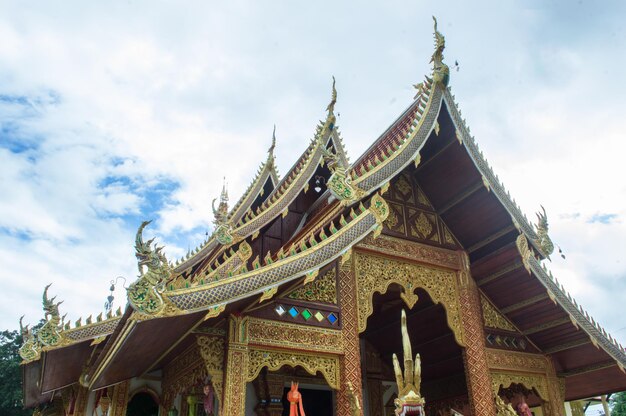 Temple golden pagoda at Wat Suan Dok Nan Thailand