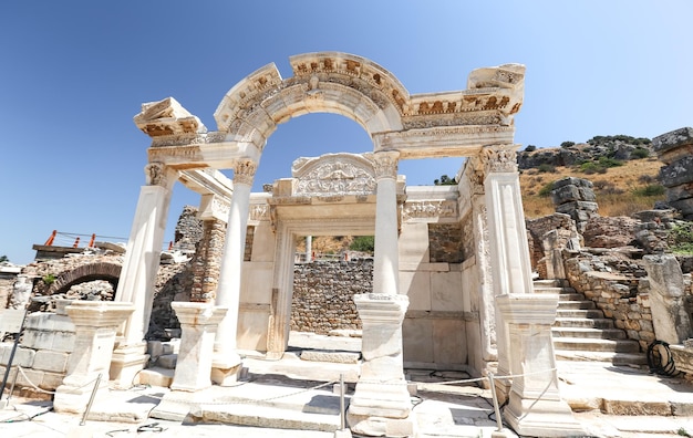 Temple of Hadrian in Ephesus Ancient City Izmir Turkey