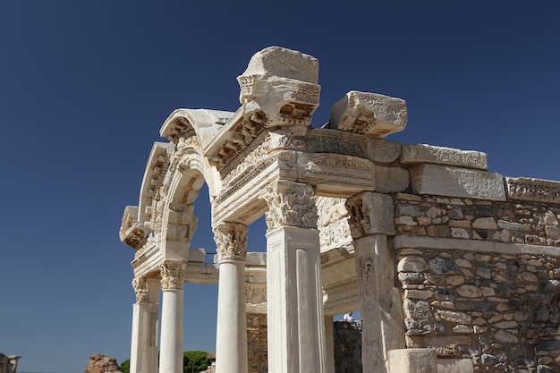 Temple of Hadrian in Ephesus Ancient City Izmir Turkey