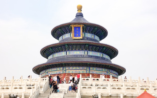 中国、北京の天壇のファサード。