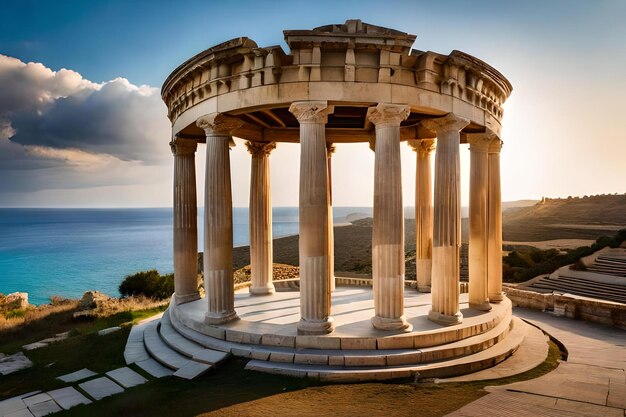 A temple on the hill at the acropolis